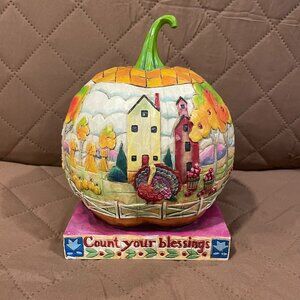 Jim Shore 2004 Count Your Blessings Pumpkin Heartwood Creek Designs
